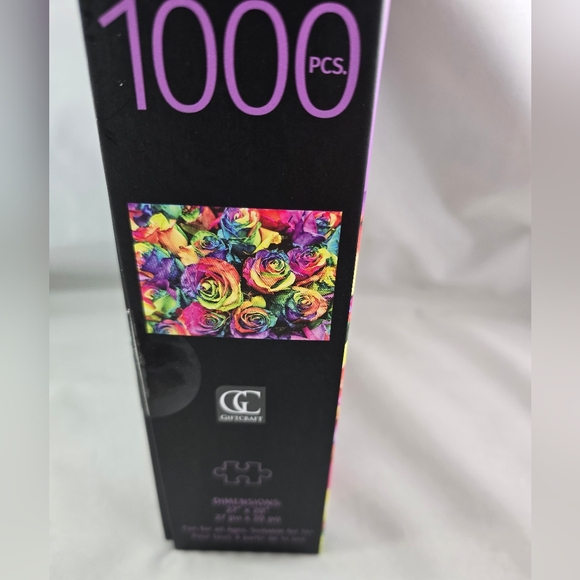 Rainbow Painted Roses 1000 Piece Jigsaw Puzzle Gift Craft Flowers New - Picture 6 of 11